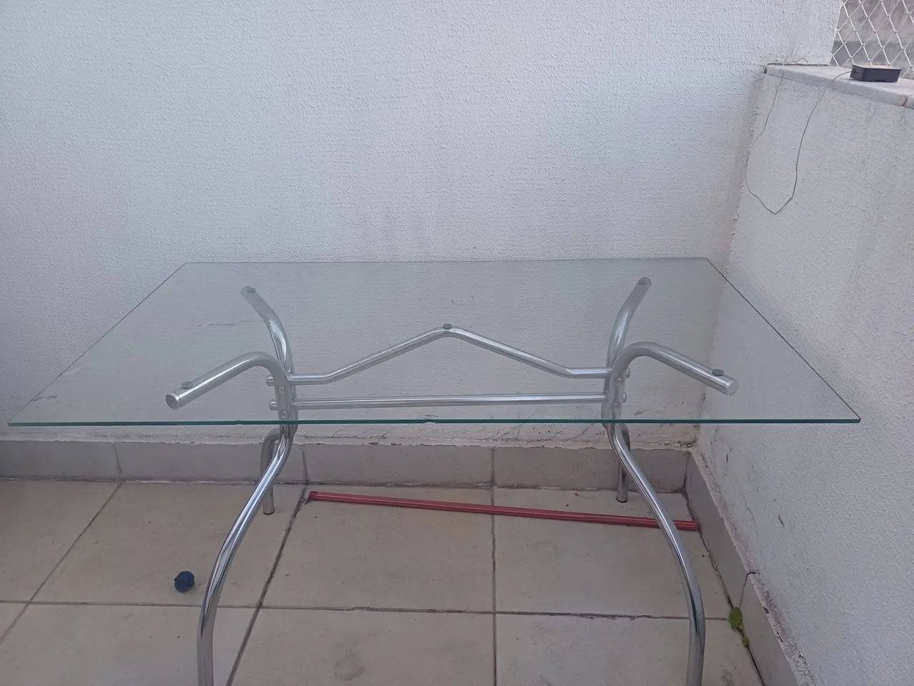 Mesa de vidro moderna 8 lugares 