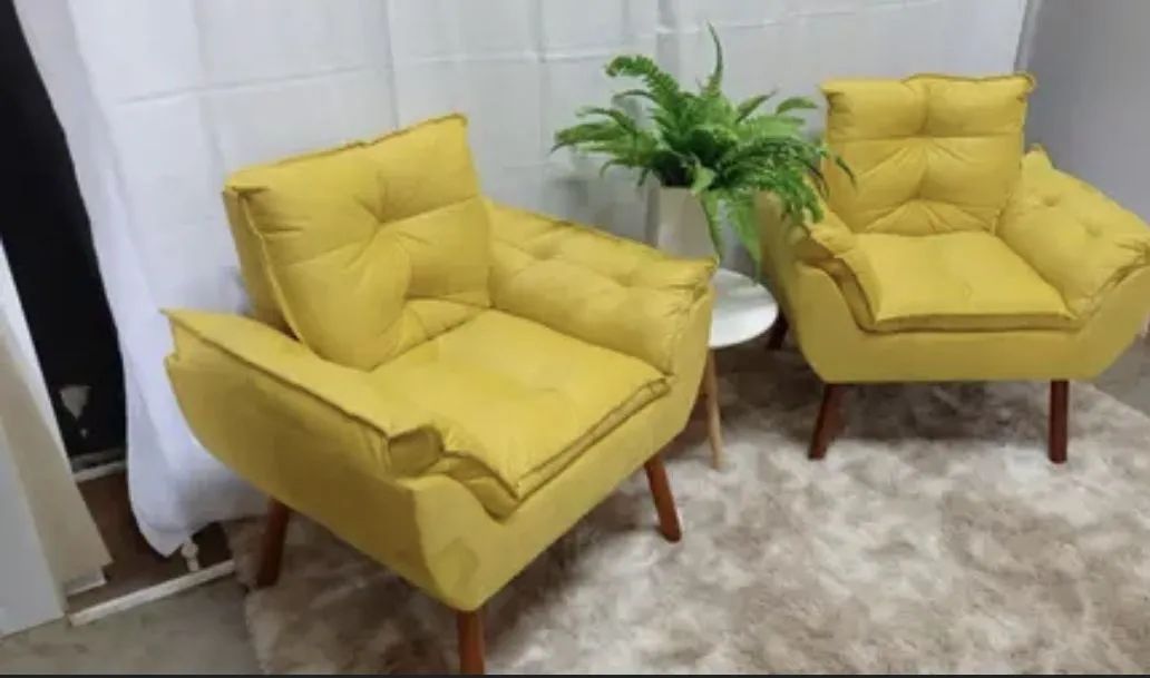 Kit poltronas em sued ou cores a escolher 
