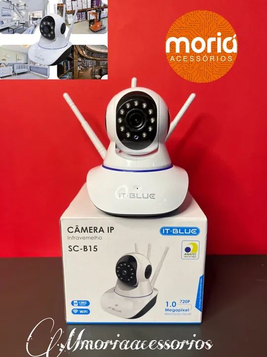 Câmera Segurança 3 Antenas Robo Baba Pet Ip Onvif Wifi Noturna