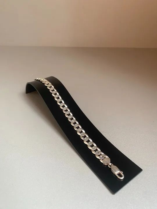 pulseira em prata 925 italiana groumet - Foto 2