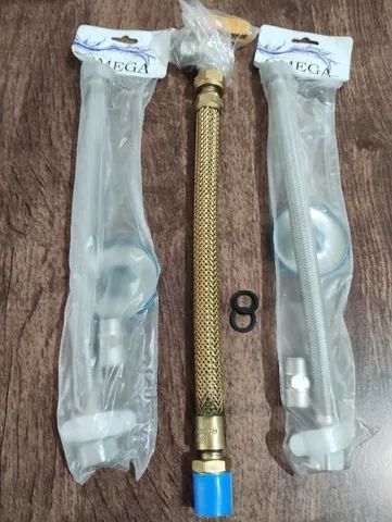 Kit Flexíveis Para Instalação De Aquecedor A Gás 30 cm + Ducha + Chaminé - Foto 4