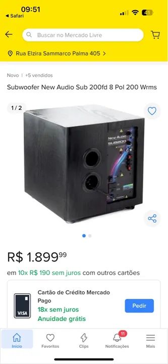 SUBWOOFER NEW ÁUDIO SUB200 - Foto 5