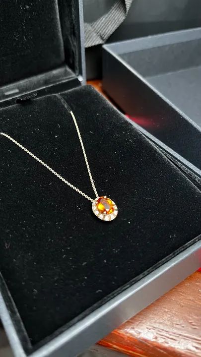 Colar de Ouro Nobre 18K com citrino e diamantes cognac  - Foto 5