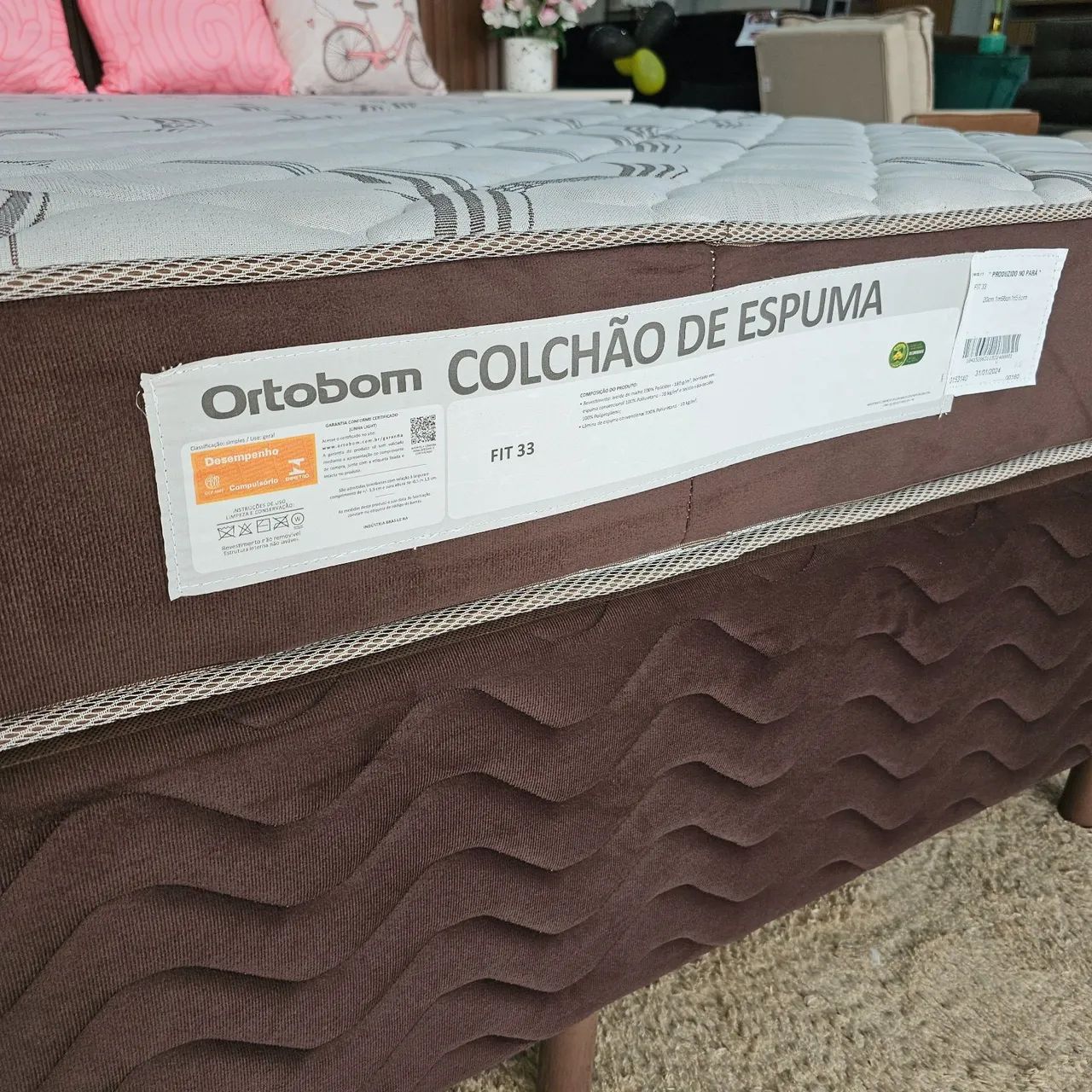 CONJUNTO BOX ORTOBOM EM ESPUMA D-33 QUEEN SIZE - Foto 2