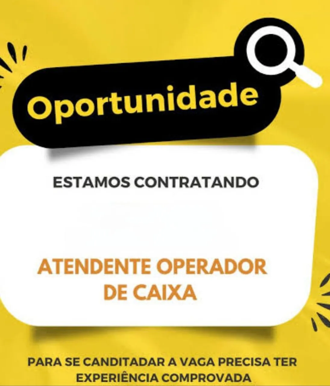 Caixa / Atendente Restaurante