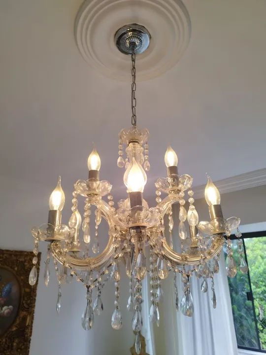 Lustre de Cristal 8 Luzes - Luxo e Elegância - Foto 2