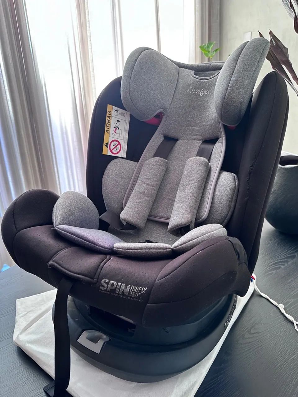 Cadeira Infantil para Carro Spin 360 Isofix Preta Burigotto Spin - Foto 2