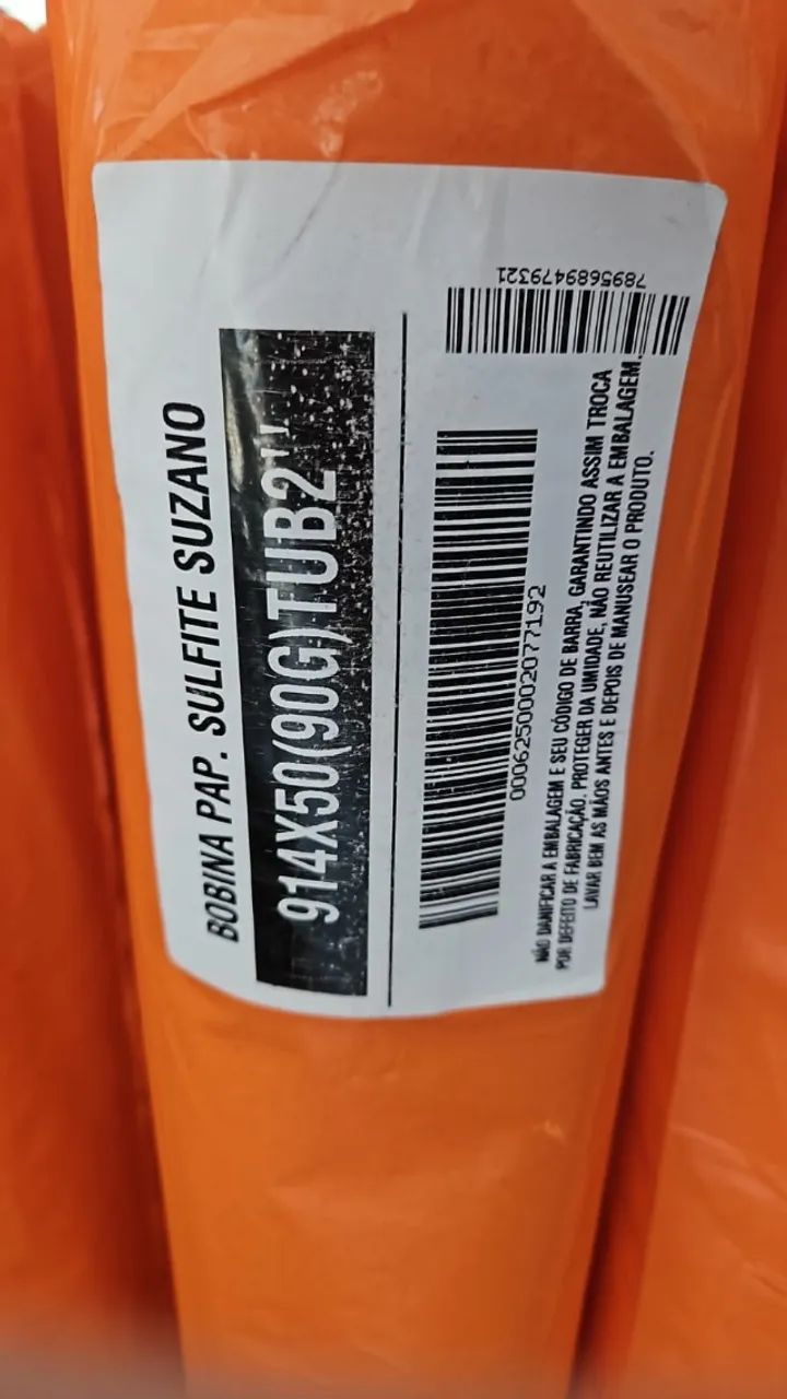 6 BOBINAS DE PAPEL SULFITE 90 GRAMAS 910MM X 50 METROS 2 POLEGADAS - Foto 2