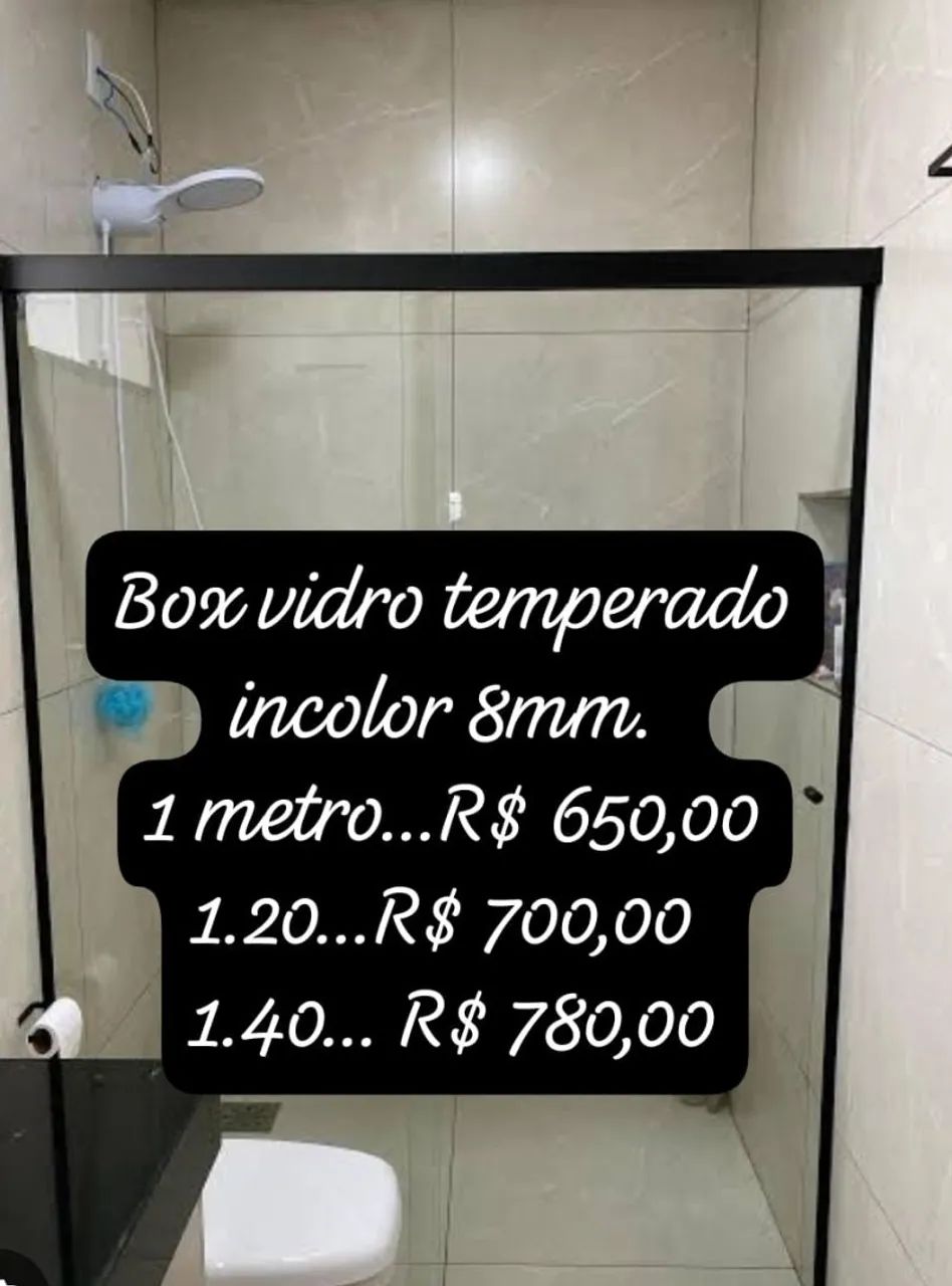 Pague após instalação! Box de vidro temperado !