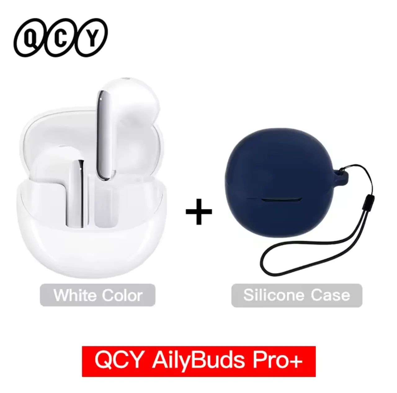 Fone de Ouvido QCY AilyBuds Pro+ - Branco com Case
