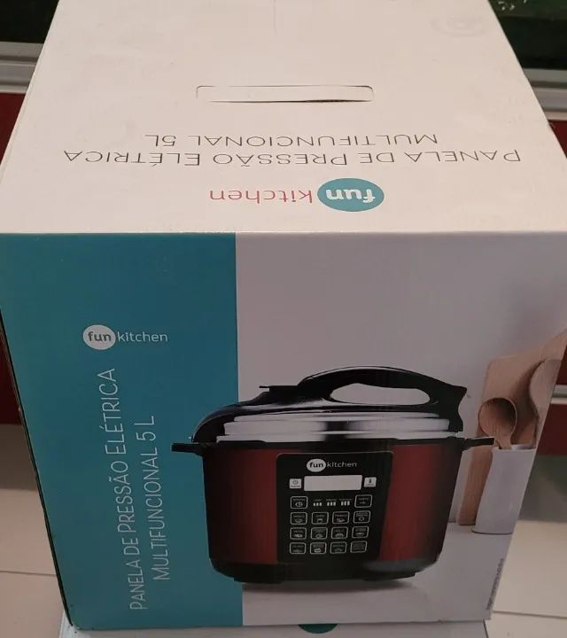 NOVA panela pressão elétrica fun kitchen 5L cor grafite 127V - Foto 2