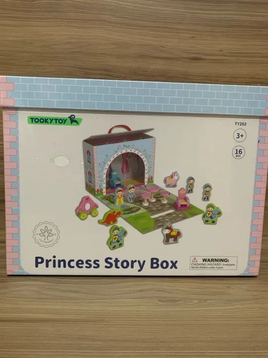 Caixa de história da princesa - Brinquedo de madeira - Foto 3
