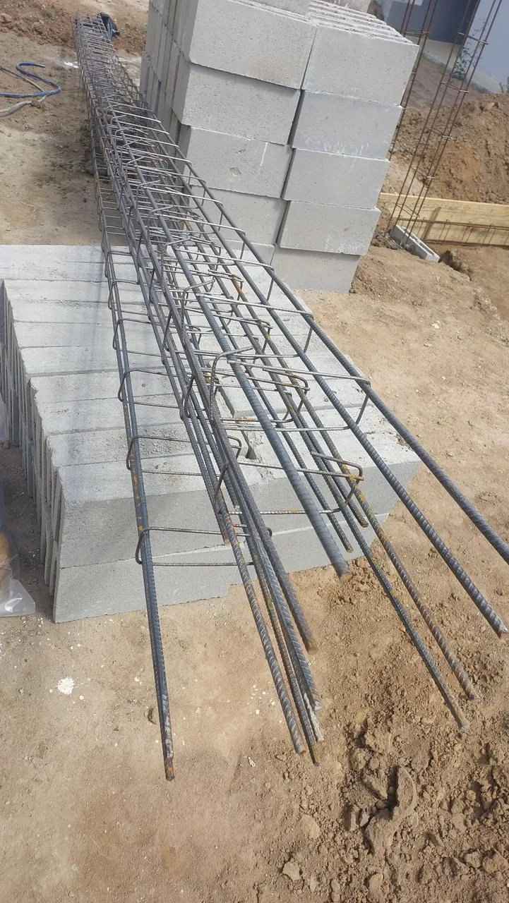 Estrutura de aço para construção - 4 Coluna 5/16, 6 metros cada