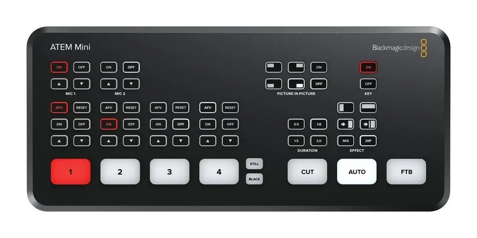 Atem mini HDMI Switcher na caixa nova.
