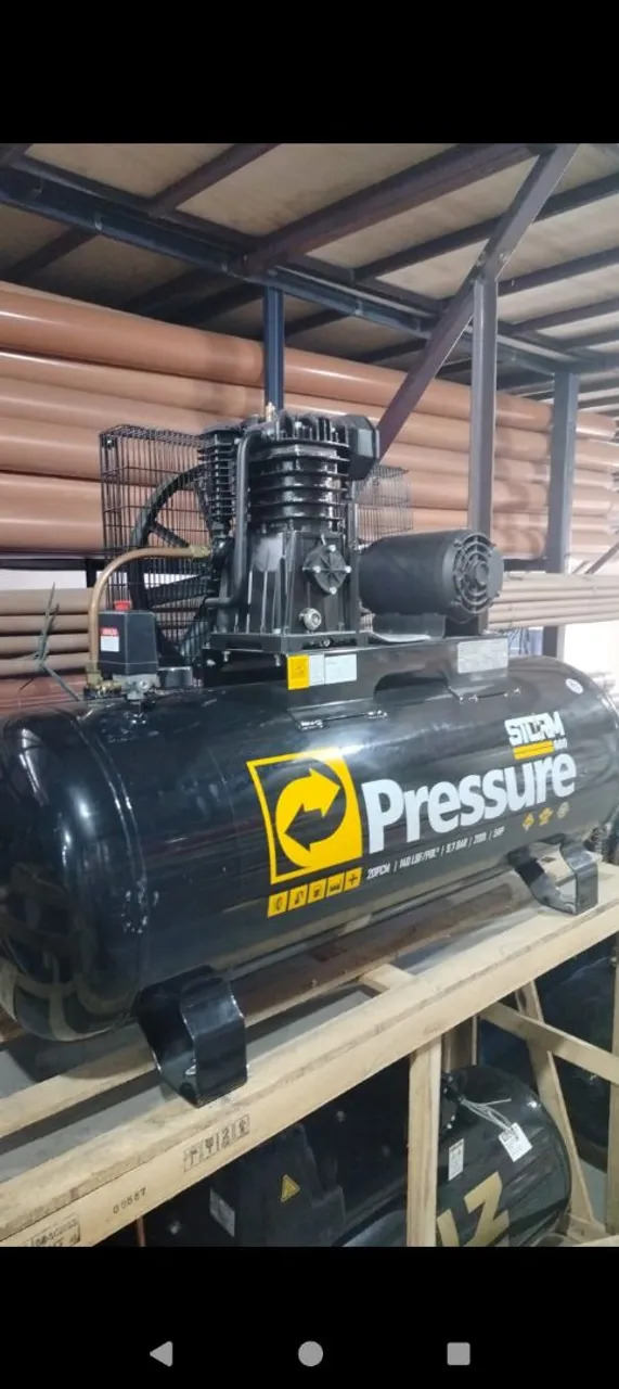 COMPRESSOR DE AR 200L 20PÉS 5.0CV TRIF 220/380V 140PSI