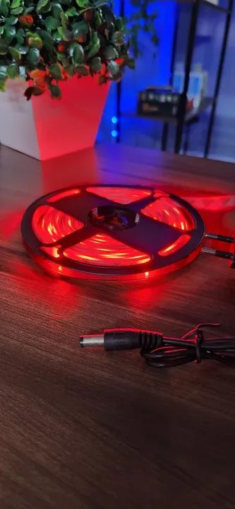 Fita Led RGB Colorida 5mt 16 Cores - Controle + Fonte 12V (5 metros, RGB - colorida) - Foto 4