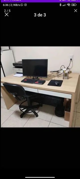 Mesa de Escritório com Gaveta