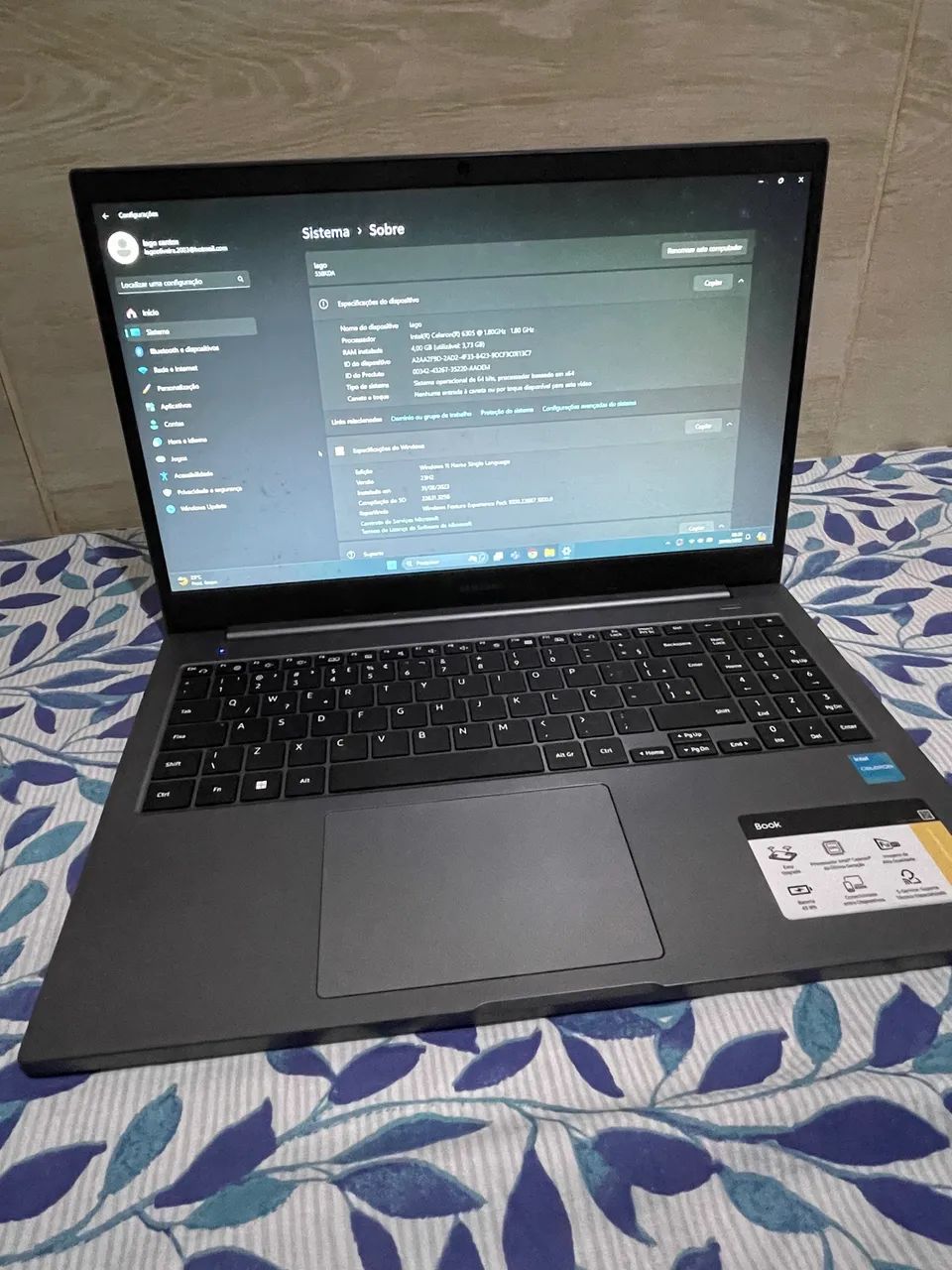 Notebook Samsung E20 Cor Prateado64296996087937122