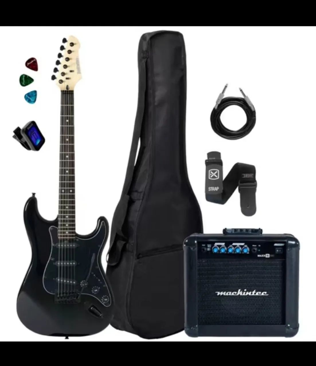 Stringberg Rockwave Rw50 Bk+ e Amplificador Mackinter - Foto 2