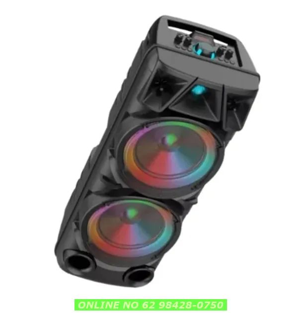 Caixa Som Grande 70cm Alta Qualidade + Microfone S/ Fio - Foto 2