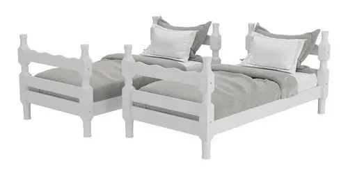 Cama de solteiro madeira boa branca - Foto 3