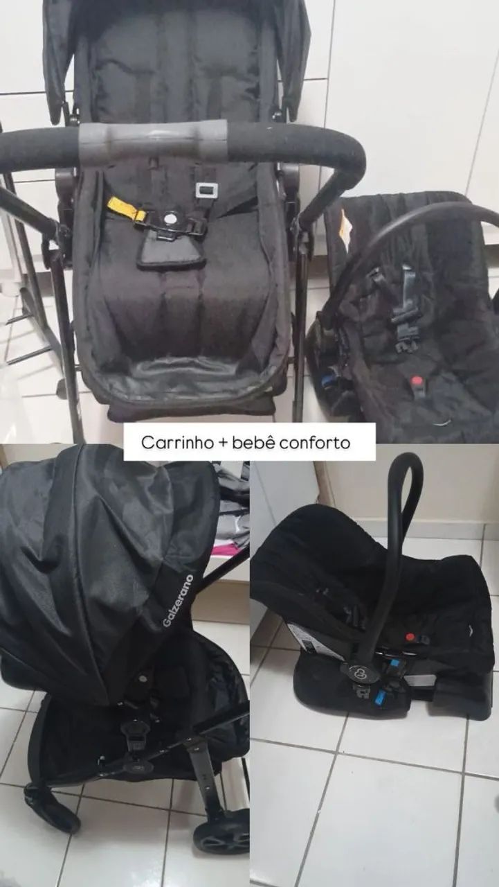 moisés carrinho moises galzerano com bebe conforto e base - Foto 3