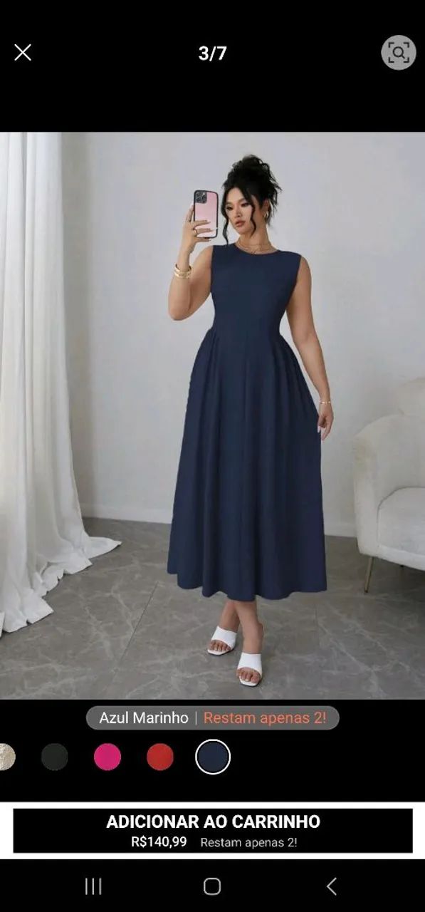 Vestido azul  plus size  - Foto 3