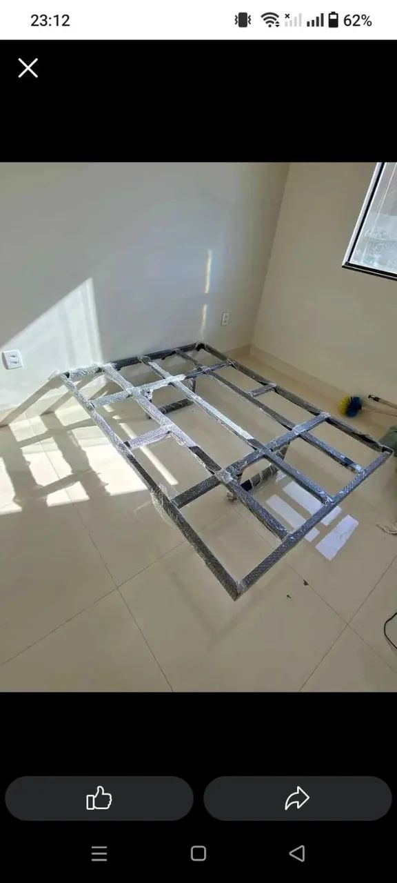Base para cama em metal