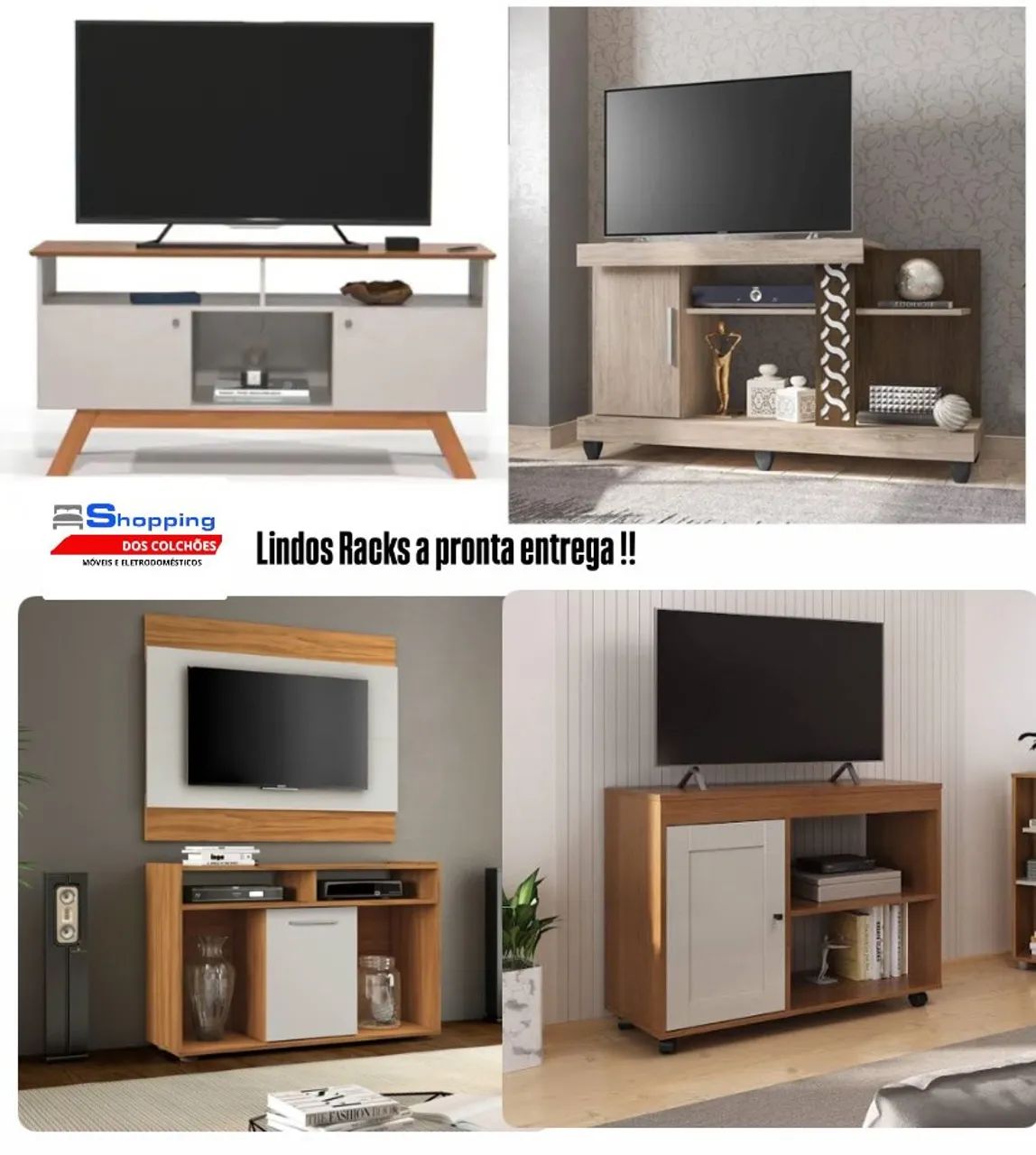 Rack para TV com design moderno e elegante