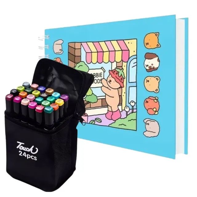 Kit Canetinhas e Livro de colorir