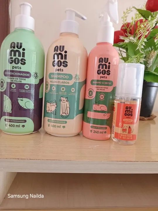 Kit Shampoo, condicionador e perfume de Pet 
