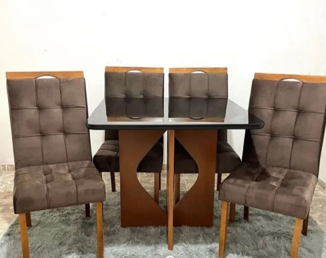 sala mesa jantar com tampo de vidro  - Foto 2