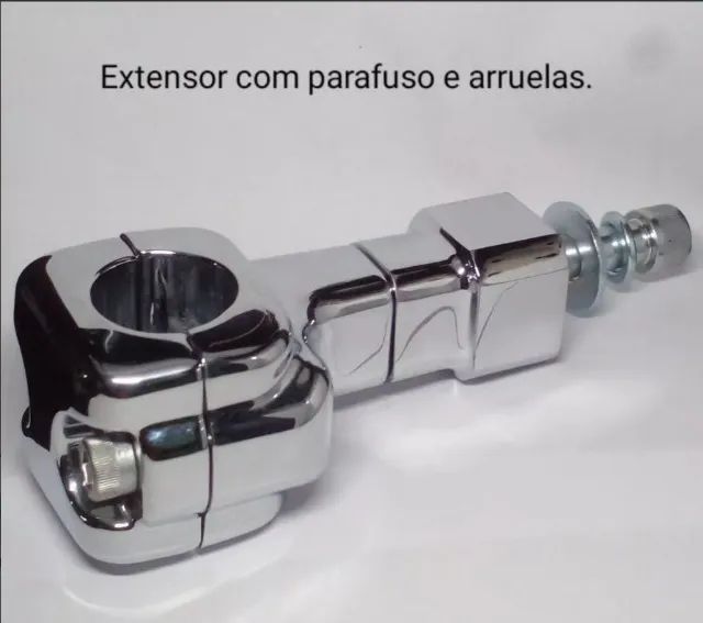 Riser de guidom cromado (extensor) Harley Davidson Fat Boy 2013 a 2023