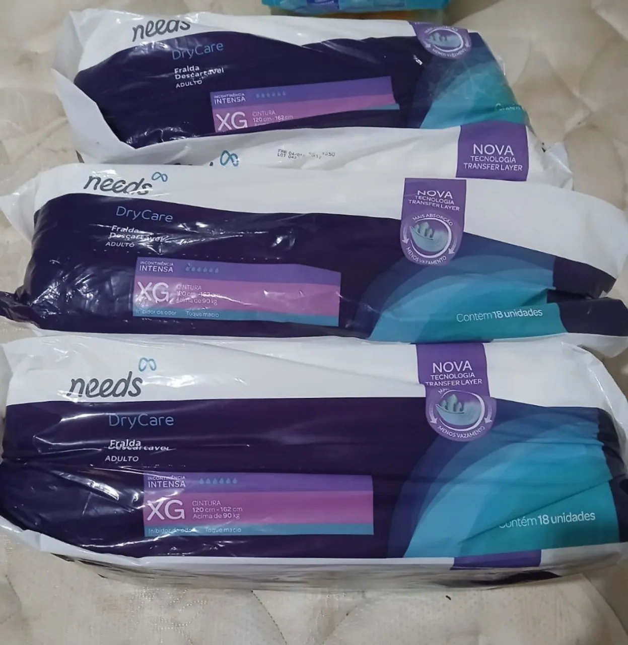 Fraldas Descartáveis Needs DryCare XG - 54 unidades