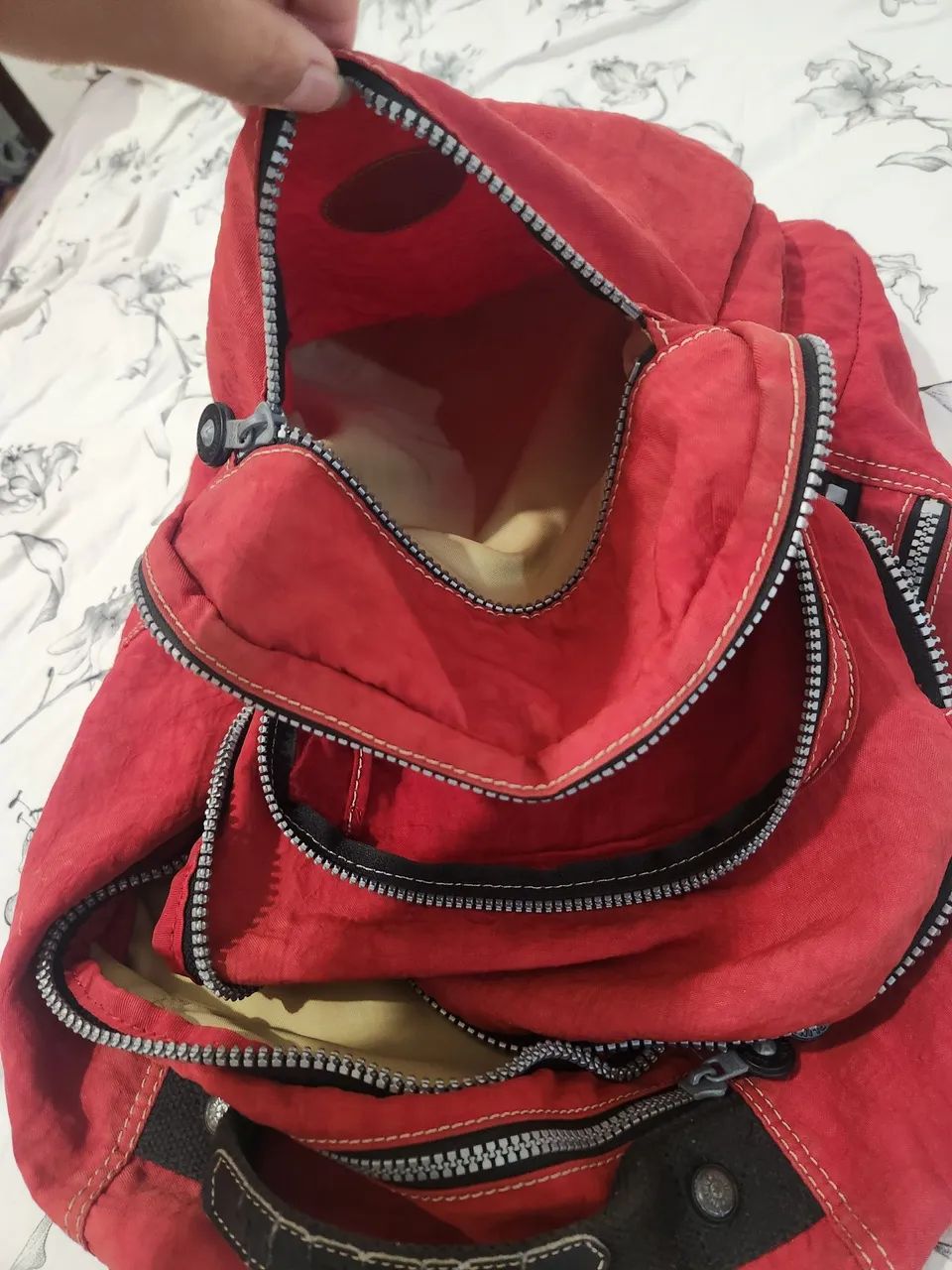 Mochila Kipling Vermelha - Foto 5