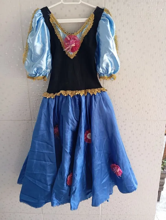 Vestido Infantil Fantasia Azul