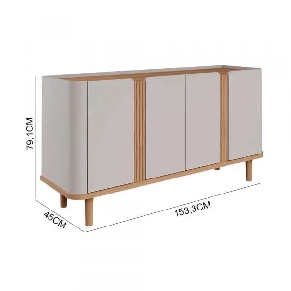 Buffet 1.65 largura- 100% MDF entrego hoje R$ 999,00 a vista - Foto 2