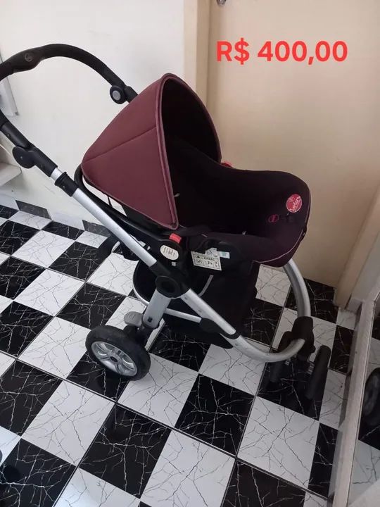 Carrinho de Bebê - Bem conservado- R$ 400,00 - Foto 2