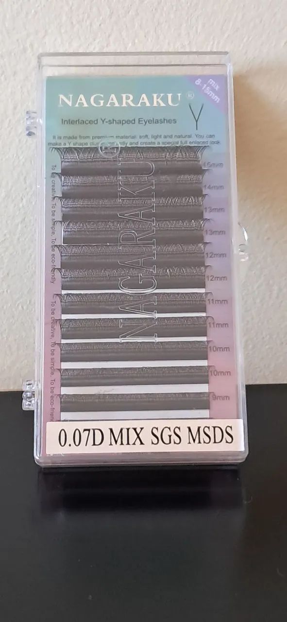 Cílios postiços Nagaraku - 0.07D Mix SGS MSDS - Foto 2