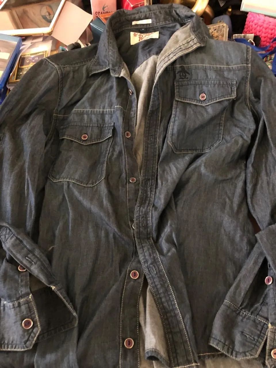 Camisa Jeans Masculina Penguin - Foto 2