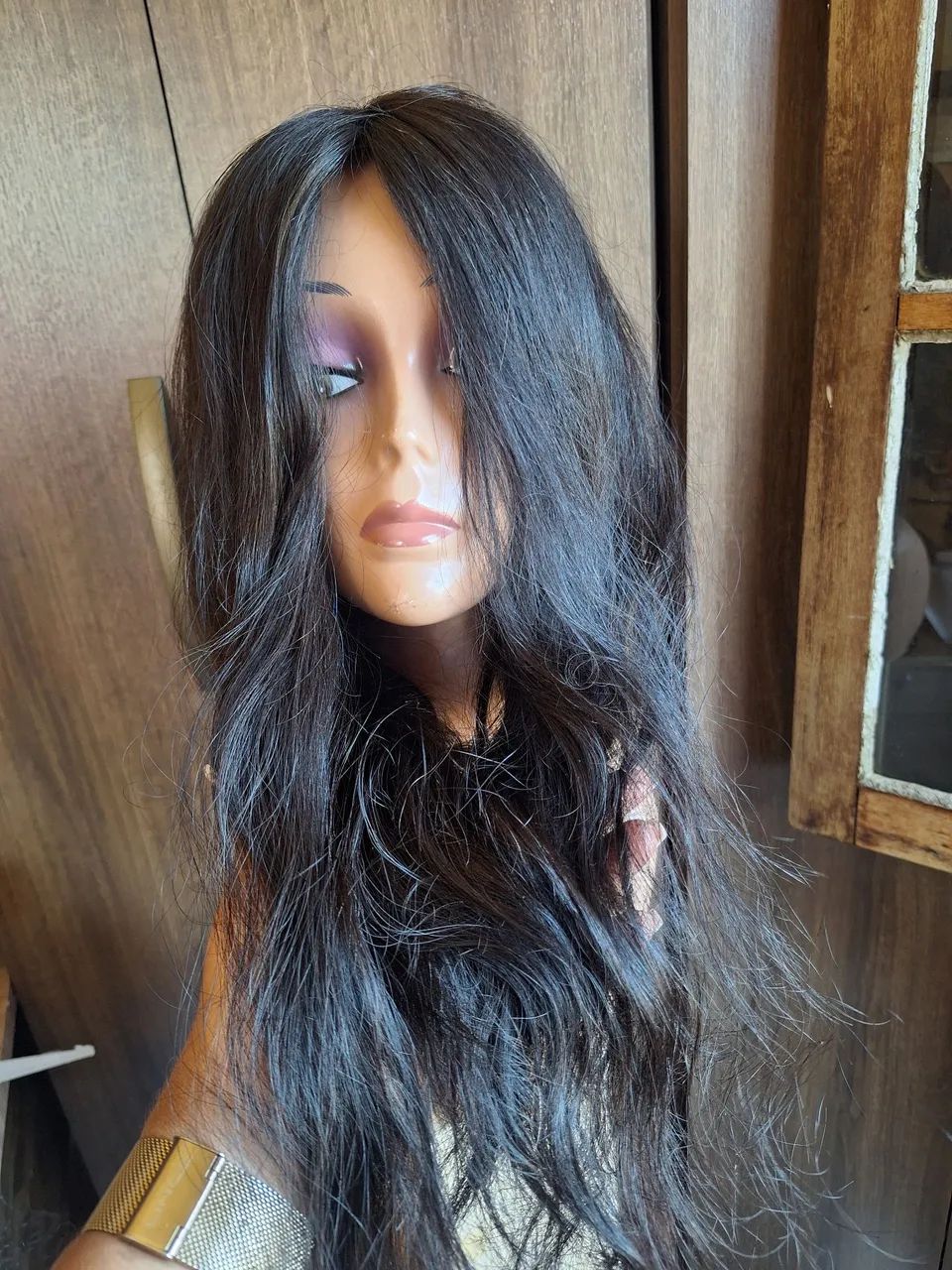 Prótese capilar feminina cabelo humano micropele 18x15cm - Foto 2