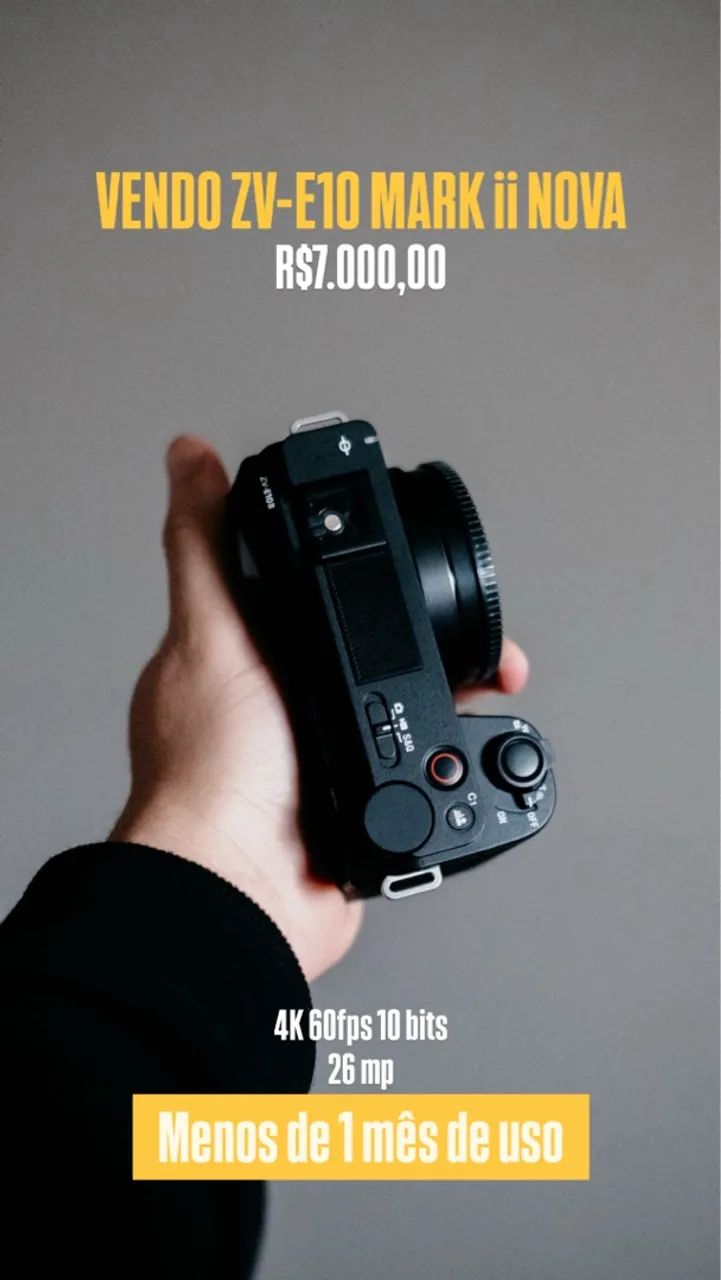 Câmera Sony ZV-E10 Mark II - 4K 60fps