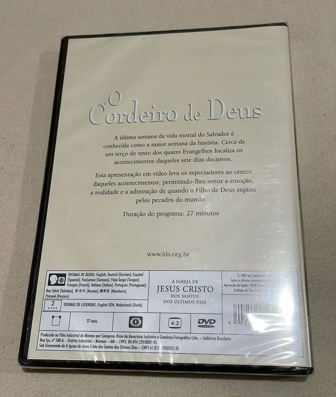 Dvd mórmon (Cordeiro de Deus) lacrado - Foto 2