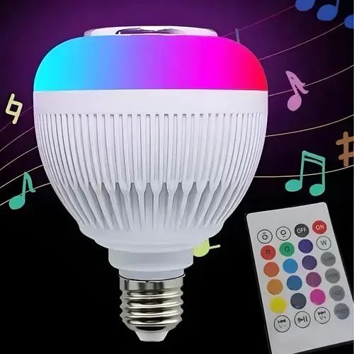 Lâmpada LED RGB com Bluetooth e controle remoto - Foto 5