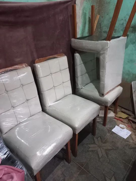 CADEIRA DE JANTAR ESTOFADA CADA UNIDADE 210 - Foto 3