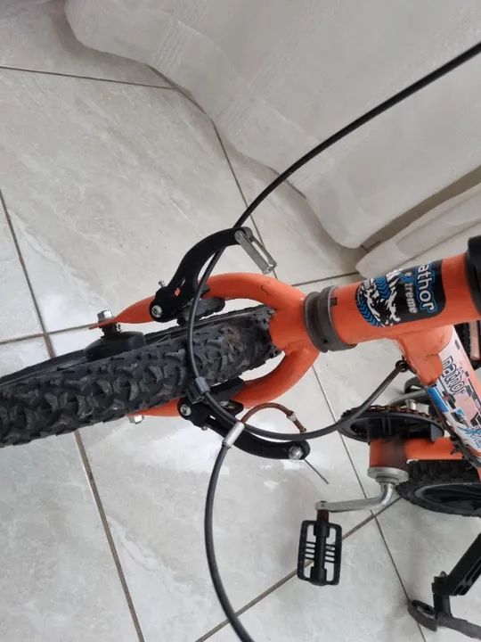 Bicicleta Infantil Aro 16 Nathor Extreme Laranja (usado) - Foto 2