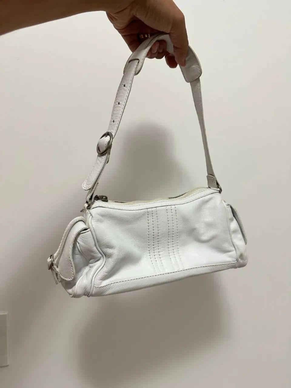 bolsa fórum branca couro legítimo  - Foto 2