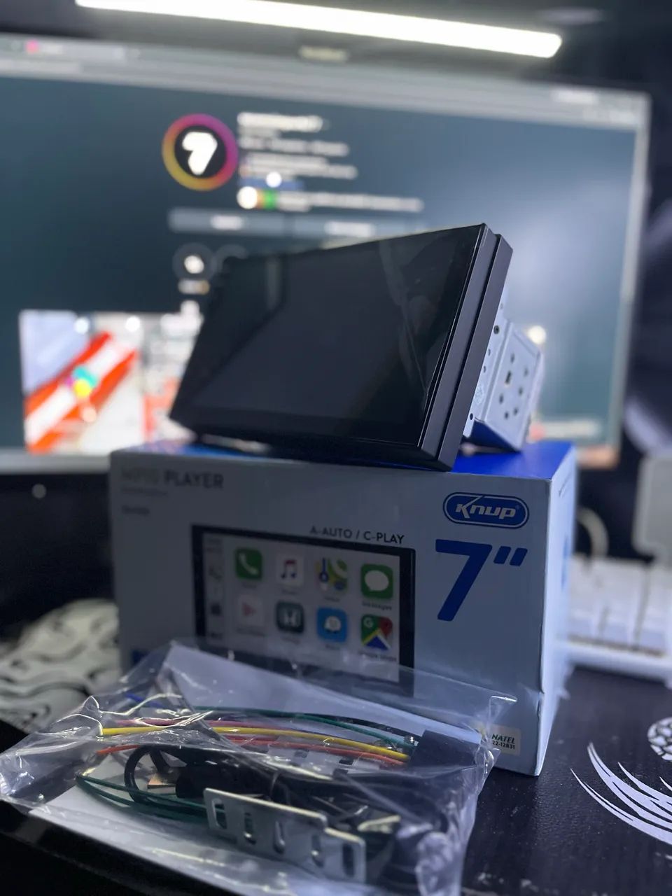Multimídia 7 Polegadas 1DIN C-Play e Android Auto - Foto 2