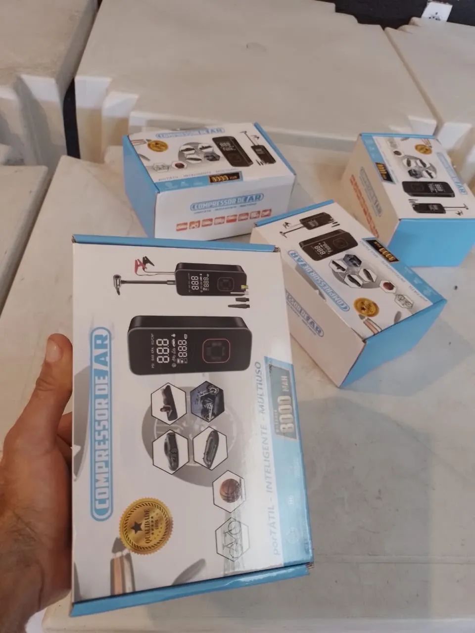 Auxiliar de Partida Compressor de Ar Portátil