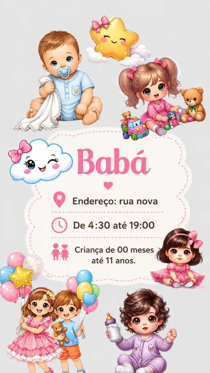 Babá de 4:30 até 19:00
